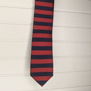 Express Horizontal Blue and Red Striped Slim Tie